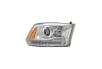 RAM RAM PICKUP-RAM 2011-2018 — HALOGEN PROJECTOR STYLE HEADLIGHT RH; CHROME; W/O LOGO; 15-5500 16-18/1500_CLASSIC 19-21