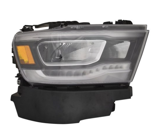 RAM RAM PICKUP-RAM 2019-2025 — LED HEADLIGHT RH; CHROME BEZEL; REFLECTOR TYPE; PICKUP-RAM-1500 2019-2024