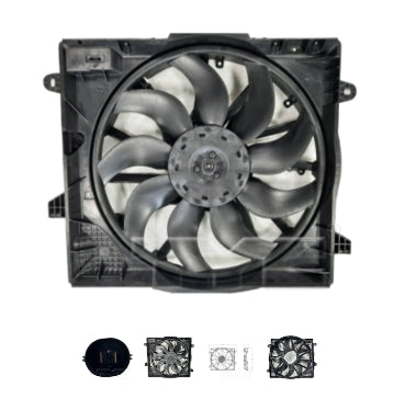 JEEP WRANGLER_JL 2018-2025 — RAD/CND FAN ASSEMBLY; W/ BRUSHLESS MOTOR; 3.6L TYPE 1; WRANGLER 18-23; GLADIATOR 20-23 (OE 68282799AE)