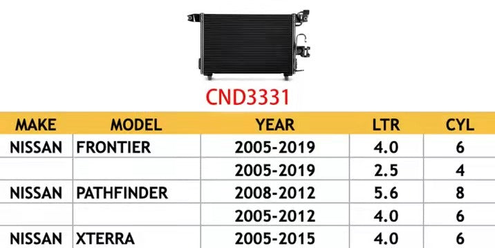 NISSAN PATHFINDER 2005-2012 — CONDENSER FOR NISSSAN PATHFINDER & FRONTIER & XTERRA ; CLICK THE IMAGE FOR MORE DETAILS