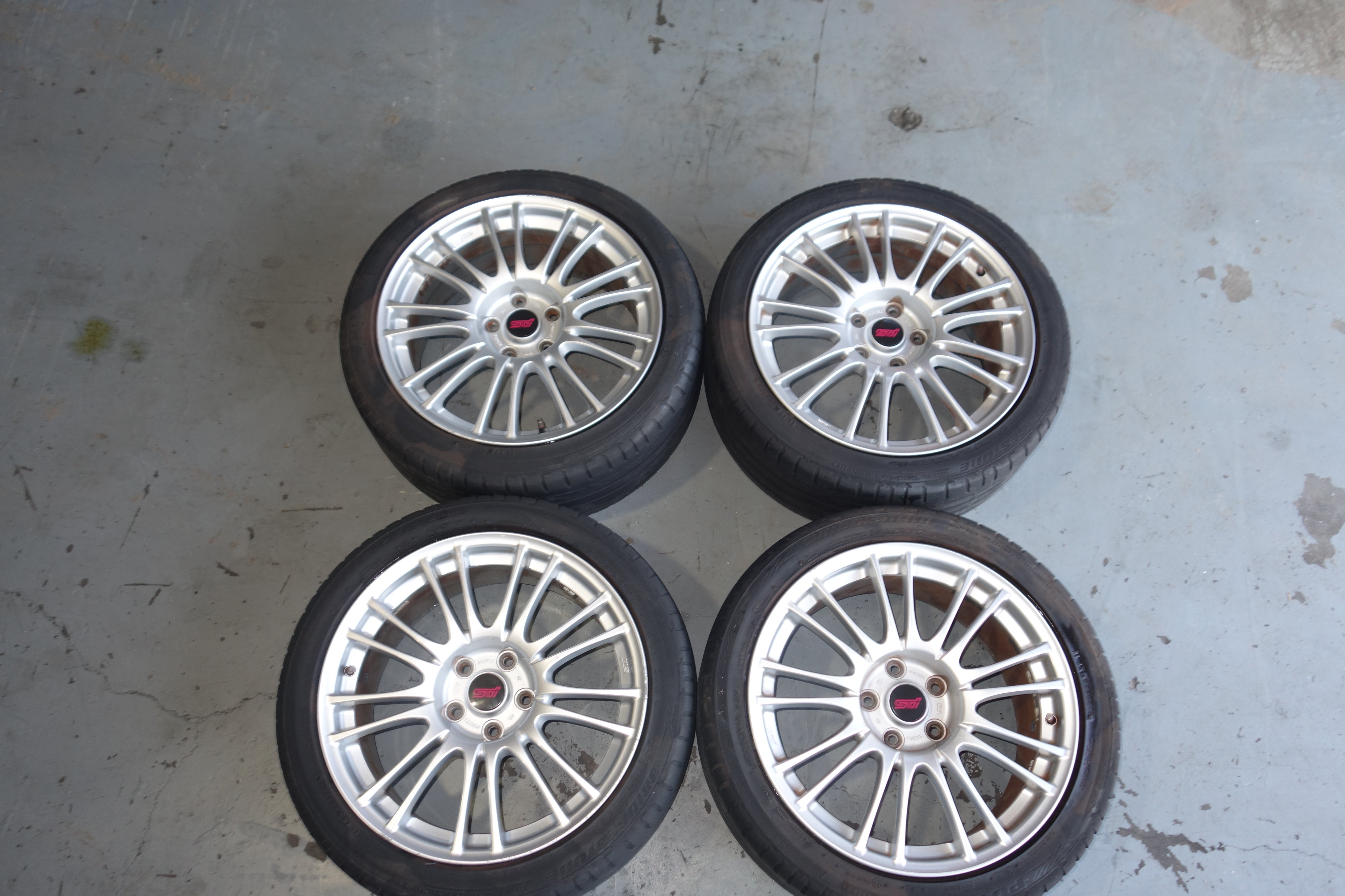 JDM Subaru Impreza WRX STi BBS Forged Rims Wheels Tires Mags GRB Light Weight 5x114.3 18x8.5 +55