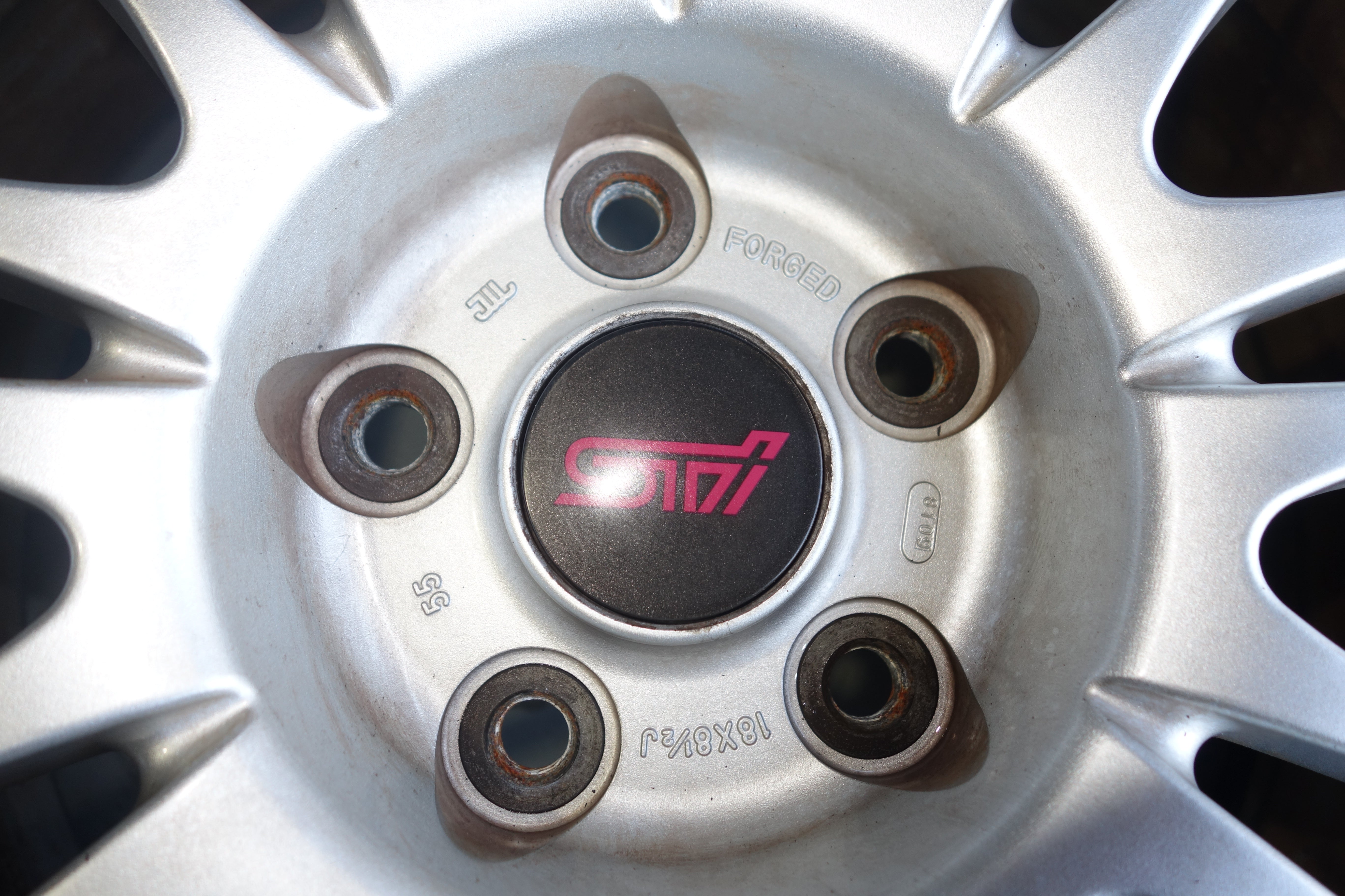 JDM Subaru Impreza WRX STi BBS Forged Rims Wheels Tires Mags GRB Light Weight 5x114.3 18x8.5 +55
