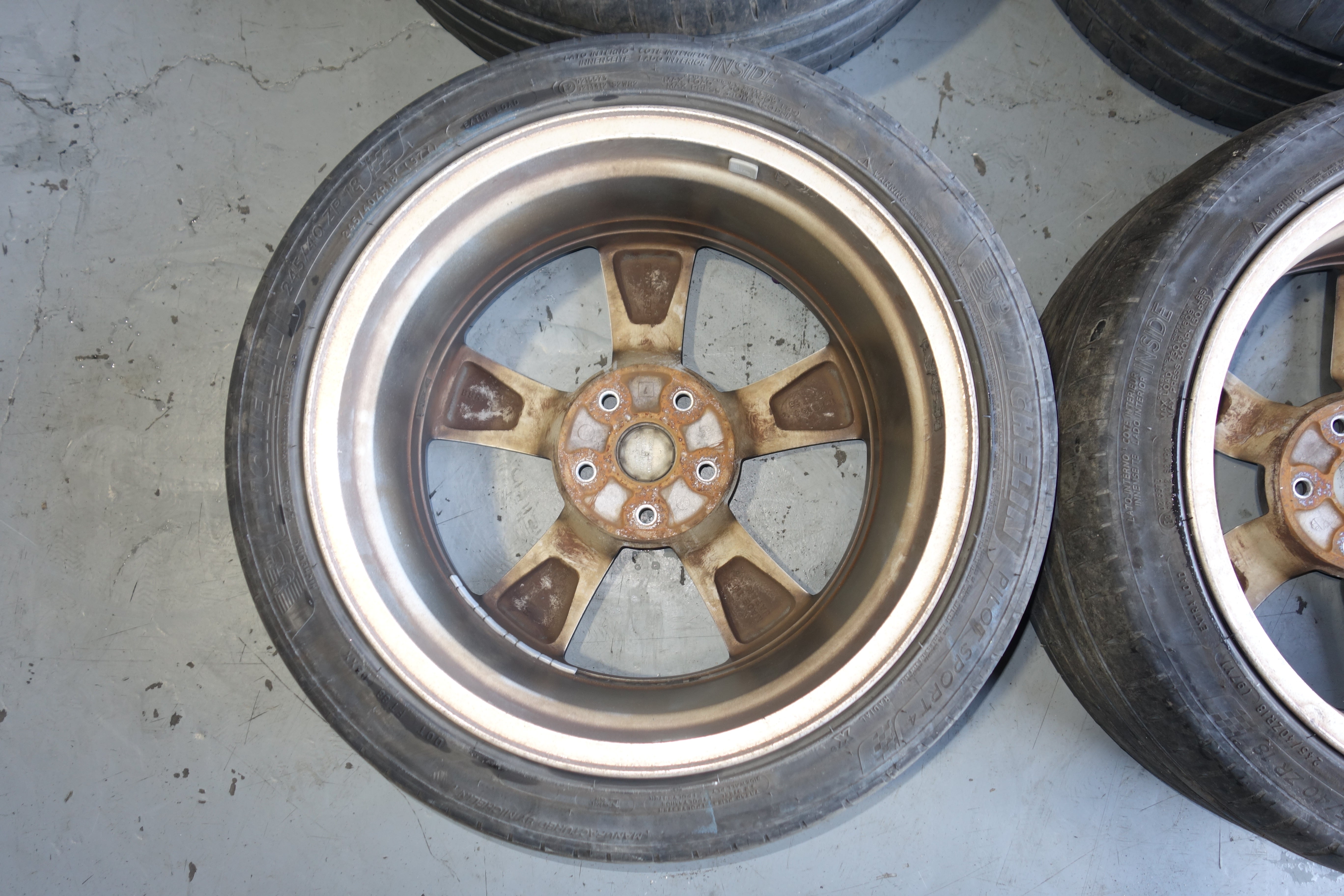 JDM Subaru WRX STI GRB OEM 5x114.3 18x8.5 +55 Lightweight Alloy Wheels with Tires 245/40R18