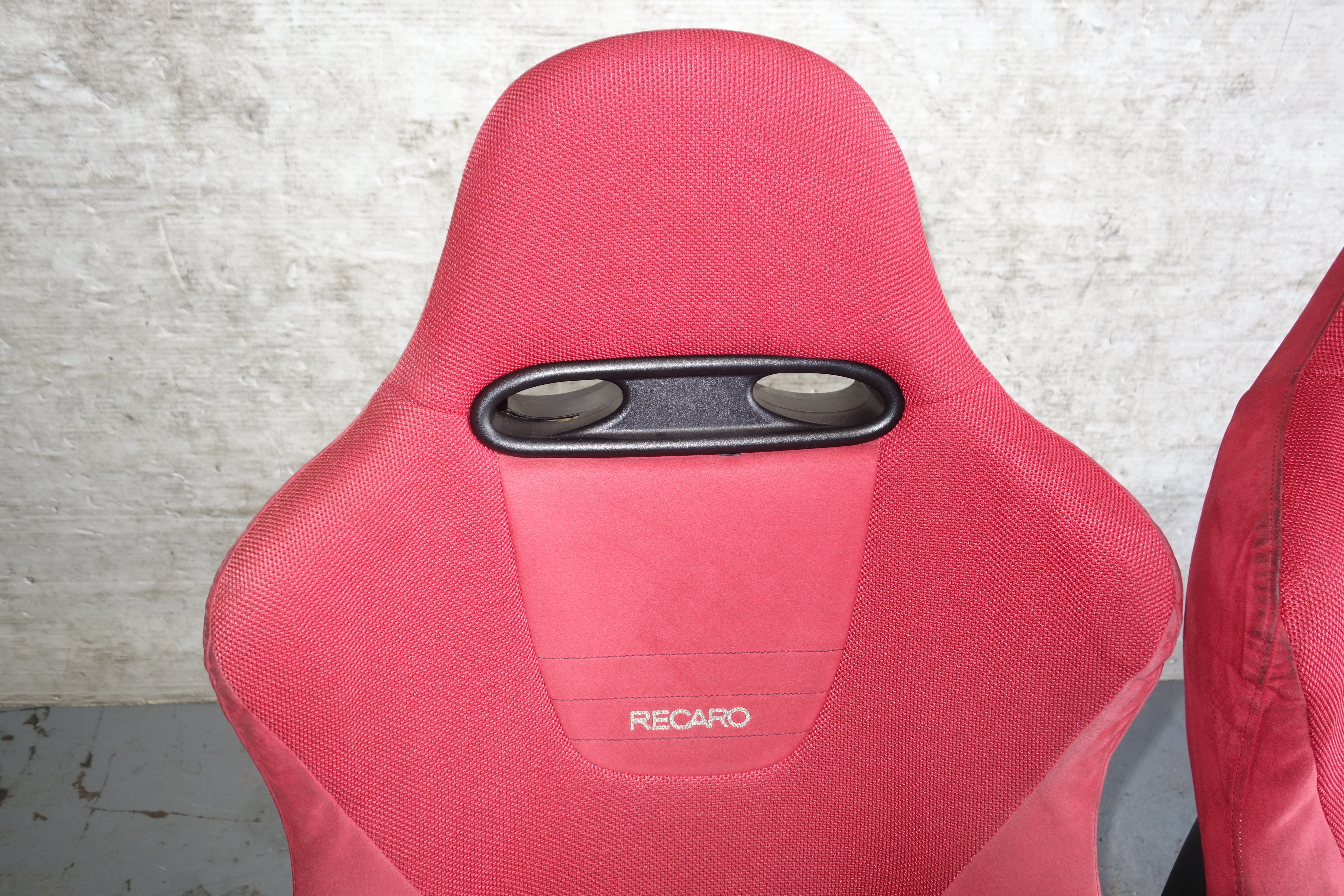 JDM Honda Civic Type R EP3 Recaro Seats Red Front Pair w/ Rails 2001–2005