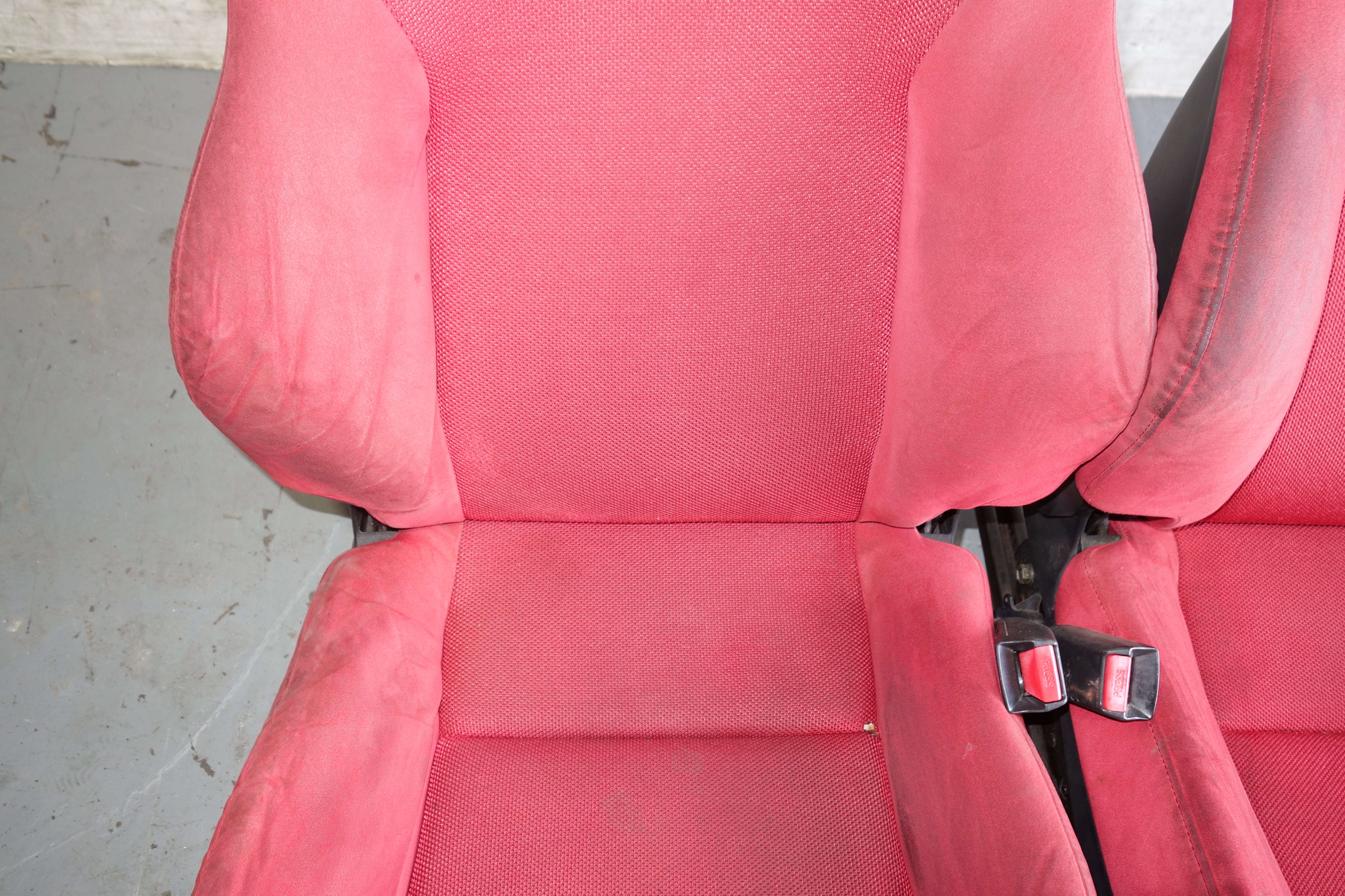 JDM Honda Civic Type R EP3 Recaro Seats Red Front Pair w/ Rails 2001–2005