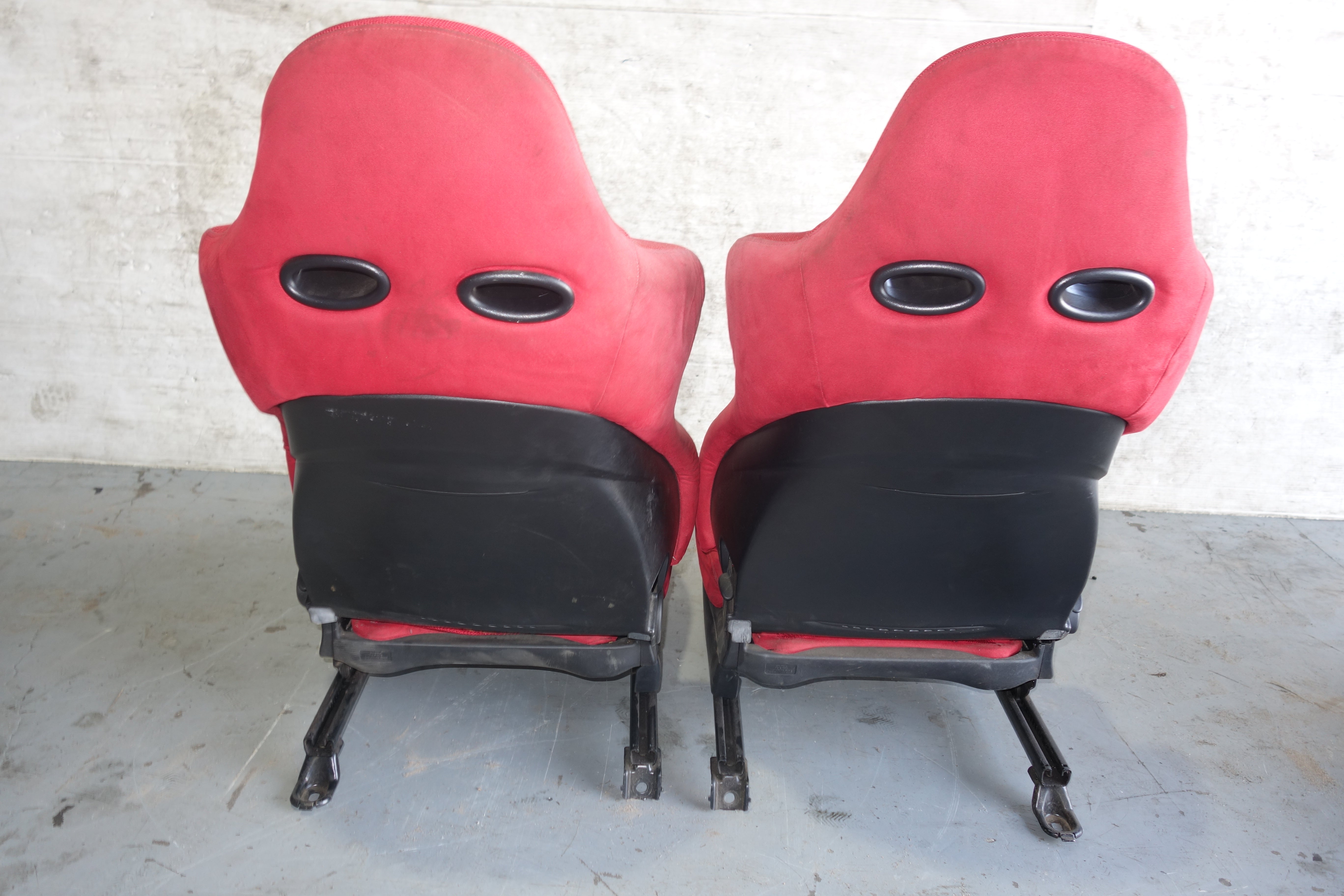 JDM Honda Civic Type R EP3 Recaro Seats Red Front Pair w/ Rails 2001–2005