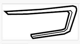 FORD TRANSIT CONNECT 2014-2023 — FRONT FOG LIGHT TRIM MOLDING RH; CHROME; TRANSIT_CONNECT 2019-2023