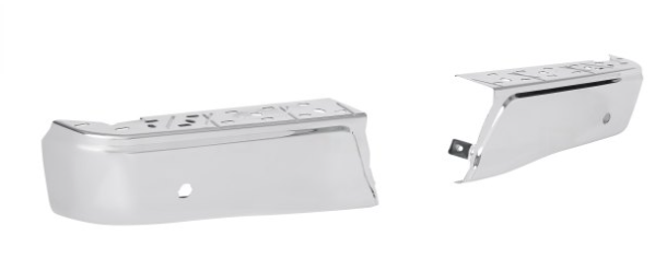 FORD PICKUP F150 2015-2017 — RR FACE BAR (2-PCS LH+RH); CHROME; W/ SENSOR; PICKUP F150 15-20/ POLICE RESPONDER 18-20
