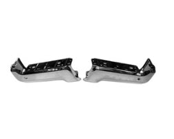 FORD PICKUP S-DUTY 2017-2022 — REAR 2-PC LH+RH BUMPER END SET; CHROME; W/ SENSORS; SUPERDUTY/F450 2017-2022 (OE HC3Z17906KA)