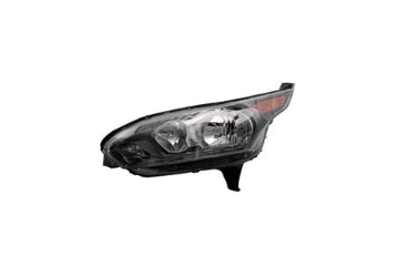 FORD TRANSIT CONNECT 2014-2023 — HALOGEN HEAD LIGHT LH; W/O ADAPTIVE; BLACK BEZEL; XL MODEL; TRANSIT_CONNECT 2014-2018 CAPA