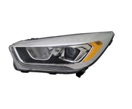 FORD ESCAPE 2013-2019 — HALOGEN HEADLIGHT LH; W/ LED SIGNATURE; CHROME BEZEL; 2017-2019