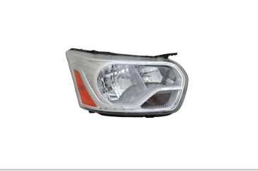 FORD TRANSIT VAN 2015-2019 — HALOGEN HEADLIGHT RH; CHROME; TRANSIT VAN 2015-09/02/2015 CAPA