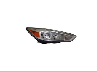 FORD FOCUS 2012-2018 — HALOGEN HEADLIGHT RH; ALUMINUM; W/ LED DRL; FOCUS 2015-2018 CAPA