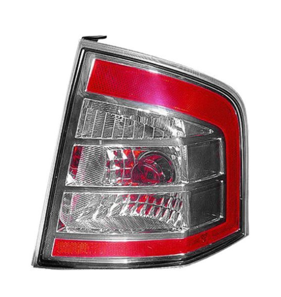 FORD EDGE 2007-2010 — PASSENGER SIDE TAIL LIGHT; CHROME TRIM; FITS ALL MODELS EDGE 07-10 (EXCEPT 09-10 SPORT)