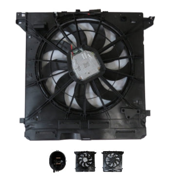 FORD EXPLORER 2020-2025 — RAD/CND FAN ASSEMBLY; W/ BRUSHLESS MOTOR; EXPLORER 2.3L/3.0L; AVIATOR 3.0L; 2020-2023 (OE P1MZ 8C607 A)