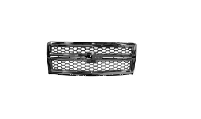 CHEVROLET SILVERADO PICKUP 2014-2018 — FR GRILLE; CHR/BLK INSERT; LS/WORK TRUCK W/ RALLYE; LT/LTZ W/O Z71; SILVR. 1500 14-15