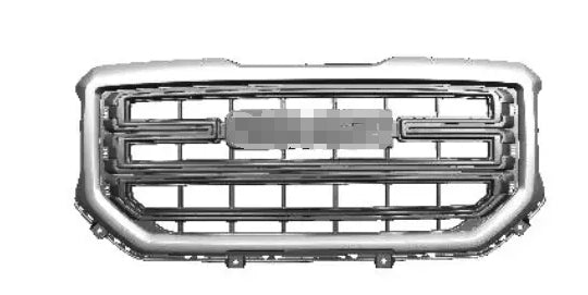 GMC SIERRA PICKUP 2014-2018 — GRILLE; W/ ELEVATION PKG; FOR BASE/SLE/SLT; PTM; 2016-2018/LTD 2019 (OE 84065168)