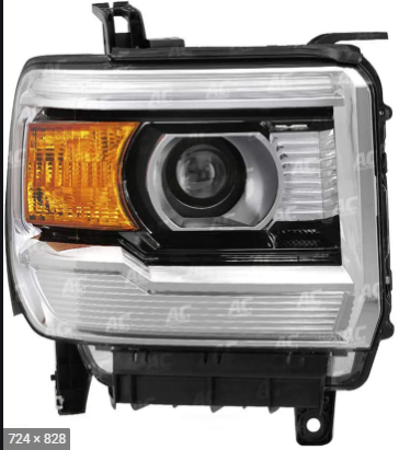 GMC SIERRA PICKUP 2014-2018 — HALOGEN HEADLIGHT RH; W/O LED; SIERRA/DENALI 1500 14-15; SIERRA/DENALI 25-3500 15-19 CAPA