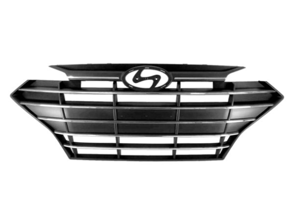 HYUNDAI ELANTRA 2019-2020 — FRONT GRILLE; USA BUILT; W/O ADAPTIVE; BLACK/CHROME ; SEDAN 2019-2020