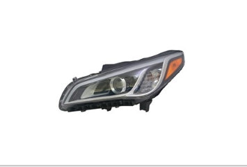 HYUNDAI SONATA 2015-2017 — HID HEADLIGHT LH; BLACK BEZEL/CHROME TRIM; SONATA 2015-2016 CAPA