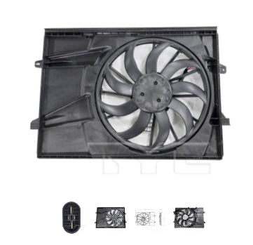 HYUNDAI SANTA FE 2019-2023 — DUAL RAD/CND FAN ASSEMBLY; W/ BRUSHLESS MOTOR; 2.5L L4; 2021-2023 (OE 25380-S1400)
