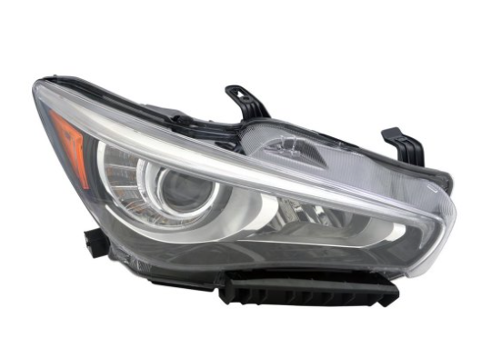 INFINITI QX50 2014-2025 — HEADLIGHT RH; W/O ADAPTIVE; Q50 SEDAN/HYB 2014-2017 (260104HB0A)