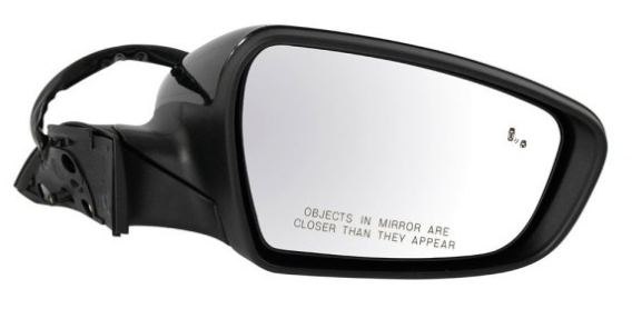 KIA FORTE 2017-2018 — MIRROR RH; POWER/HEATED/TURN SIGNAL/PUDDLE/BLIND/FOLDING; FORTE 2017-2018