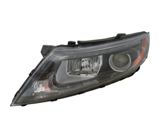 KIA OPTIMA 2011-2015 — HALOGEN HEADLIGHT LH; US BUILT; W/ LED DRL; BLACK; OPTIMA 2014-2015