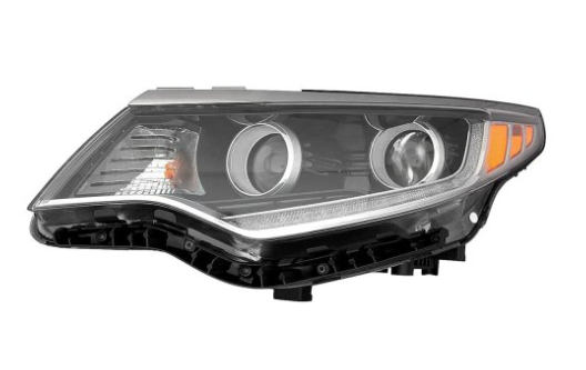 KIA OPTIMA 2016-2020 — HALOGEN HEADLIGHT LH; W/ LED DRL AND PROJECTOR; OPTIMA 2016-2018