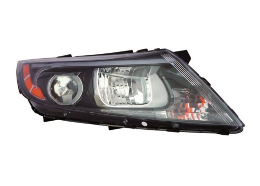 KIA OPTIMA 2011-2015 — HALOGEN HEADLIGHT RH; US BUILT; W/ LED DRL; BLACK; OPTIMA 2014-2015