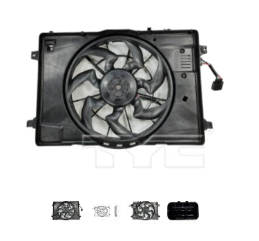 HYUNDAI IONIQ_HYBRID 2017-2022 — RAD/CND FAN ASSEMBLY; W/ MODULE; 1.6L; IONIQ/NIRO 2017-2022 (OE 25380 G2000)