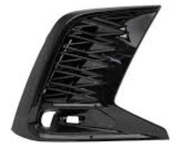 LEXUS NX350/H 2022-2025 — FRONT BUMPER GRILLE RH; GLOSS BLACK; W/ FOG HOLE & F-SPORT; NX350/450H 2022-2024