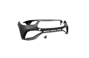 MERCEDES GLA 2021-2025 — FRONT BUMPER PRIMED GRAY; W/ TOW & AMG; W/O SENSORS & AERODYNAMIC PKG; GLA250/35_AMG 2021-2023