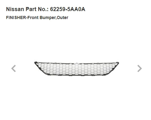 NISSAN MURANO 2015-2024 — FRONT BUMPER GRILLE; W/O SENSORS; MURANO 2015-2018