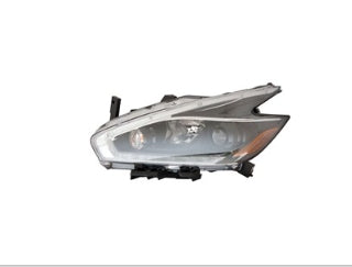 NISSAN MURANO 2015-2024 — HALOGEN HEADLIGHT LH; BLACK BEZEL; MURANO 2018