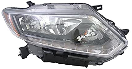 NISSAN ROGUE 2014-2020 — HEAD LAMP HALOGEN RH; W/ LED DRL; 2014-2016 CAPA