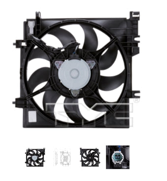 SUBARU FORESTER 2014-2018 — RAD FAN ASSEMBLY; CROSSTREK 2.0L 16-17; FORESTER 2.0L/2.5L 09-18; IMPREZA 2.0L 12-16/2.5L 08-14; WRX 2.0L 15-21/STI 2.5L 15-17; XV CROSSTREK 2.0L 13-15 (OE 45121FJ000)