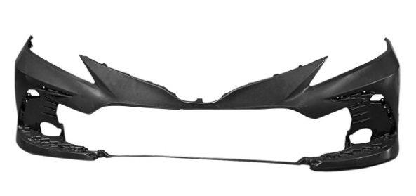 TOYOTA CAMRY 2018-2024 — FRONT BUMPER PRIMED; W/O SENSOR; FOR LE/XLE; CAMRY/HYB 2021-2024 CAPA