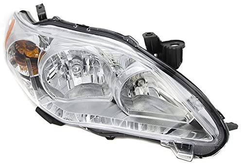 TOYOTA COROLLA 2009-2013 — HEAD LAMP RH; FOR BASE/ CE/ LE-MODELS SEDAN 2011-2013