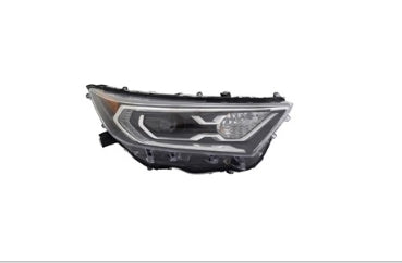 TOYOTA RAV4 2019-2025 — HEAD LIGHT RH; CHROME BEZEL; N-AMERICA BUILT; FOR HYBRID; XLE/XSE/LIMITED; RAV4 2019-2021 CAPA