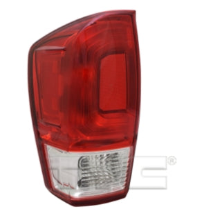 TOYOTA TACOMA 2016-2023 — TAIL LIGHT LH; SR/SR5; CLEAR LOWER LENS; 2016-2017 CAPA