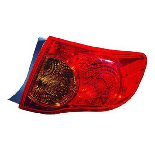 TOYOTA COROLLA 2009-2013 — TAIL LAMP RH; NORTH AMERICA BUILT; SEDAN 2009-2010 CAPA