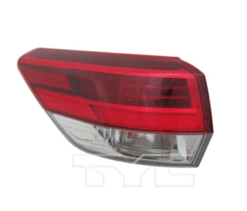 TOYOTA HIGHLANDER 2014-2019 — OUTER TAIL LIGHT LH; W/ SIDE LED MARKER; HIGHLANDER/HYB 2017 CAPA