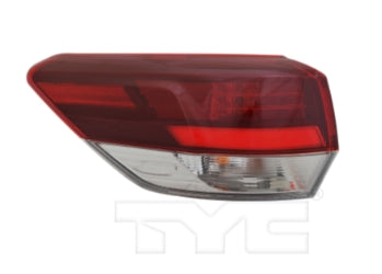 TOYOTA HIGHLANDER 2014-2019 — OUTER TAIL LIGHT LH; SMOKED LENS; SE MODELS; 2019