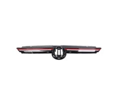 VOLKSWAGEN GTI 2022-2024 — FRONT UPPER GRILLE; BLACK/RED MOLDING; W/ LED LIGHT BAR; GTI 2022-2024 CAPA