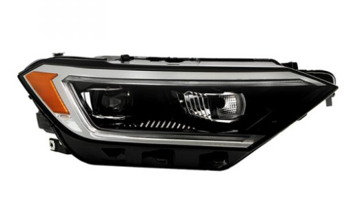 VOLKSWAGEN JETTA 2019-2025 — LED HEADLIGHT RH; W/ PROJECTOR; INCLUDES GLI; 2019-2024 (17A941036F)