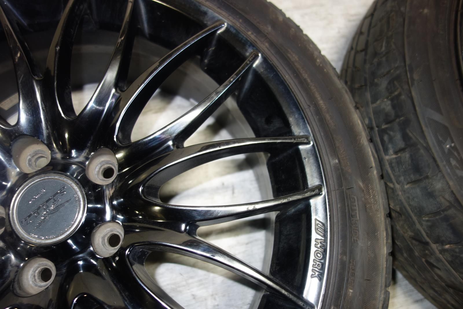 JDM WORK STEEZ WHEELS RIMS TIRES 5X114.3 18X7.5 +55 OFFSET Japan Genuine