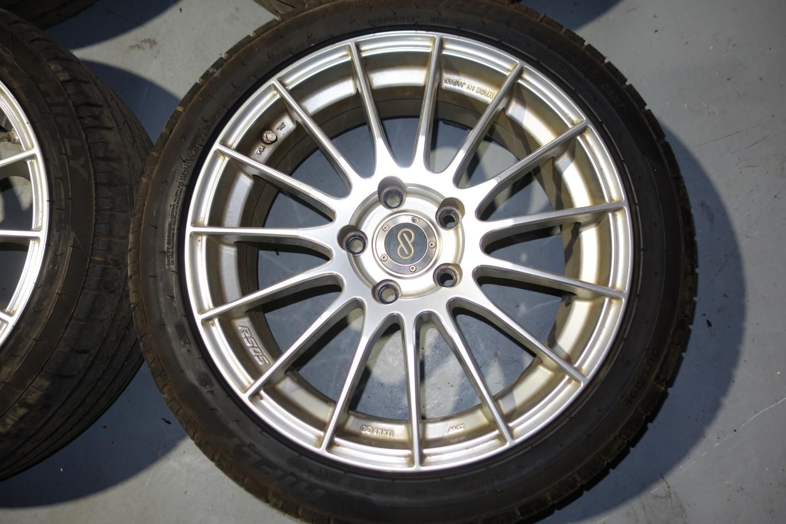JDM Enkei RS05 Wheels Rims Mags 5x114.3 17x7 +45 Offset Japan