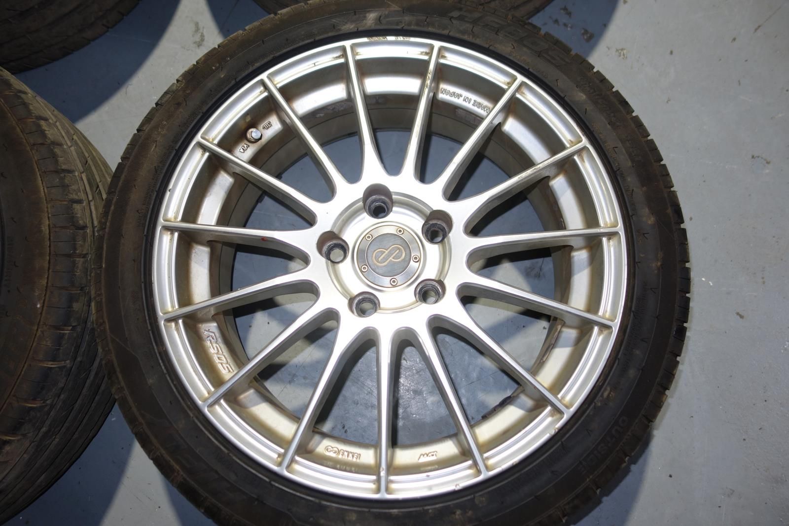 JDM Enkei RS05 Wheels Rims Mags 5x114.3 17x7 +45 Offset Japan