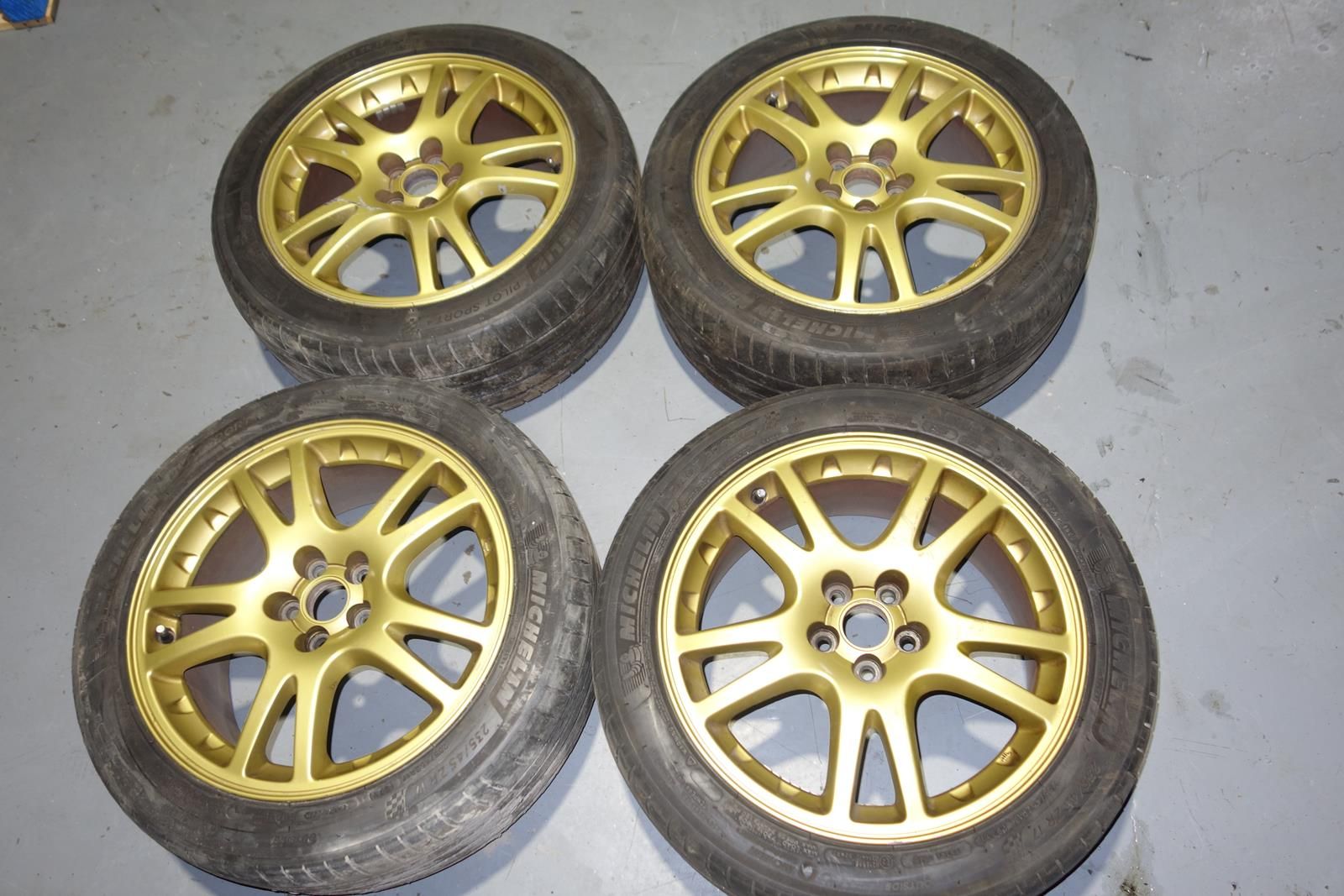 JDM Subaru Impreza WRX STI GDB Gold Enkei 5x100 Wheels Rims Mags Brembo Clearance 17x7.5J +53 V7 V8